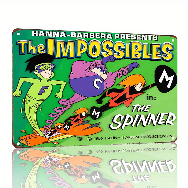 Vintage Collectible Tins - Hanna-Barbera Os Impossíveis: Placa de Metal