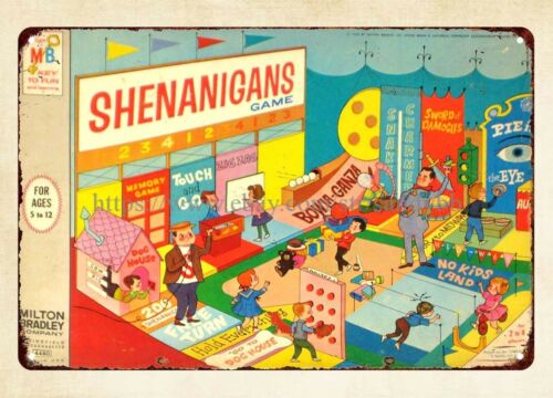 Vintage Collectible Board Games - Placa de Metal Vintage Shenanigans Board